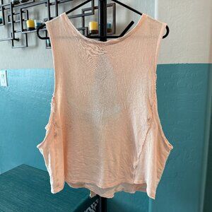 Women's Free People Light Pink Layered Tank, size Medium